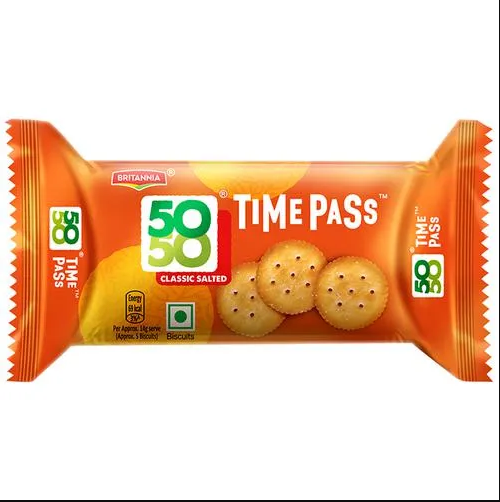 Britannia 50-50 Timepass Salted Biscuits