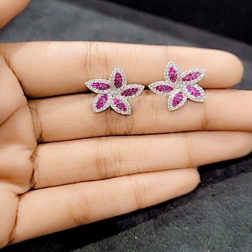 92.5 Pure Silver Flower Studs