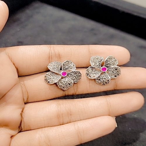 92.5 Pure Silver Flower Studs