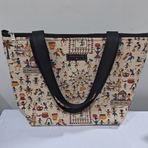 Cotton  Warliprint Handbag