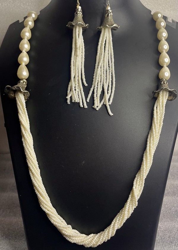 White designer necklace