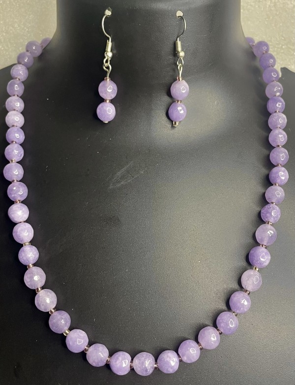 Purple necklace set