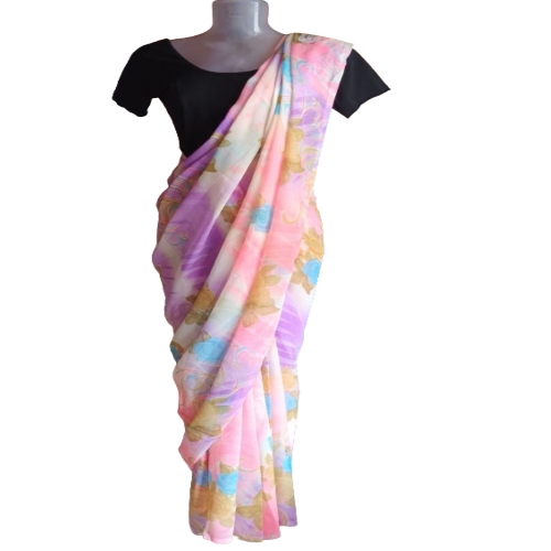 Georgette Multicolored Saree