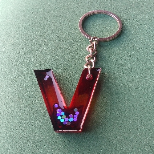 Resin Alphabet keychain