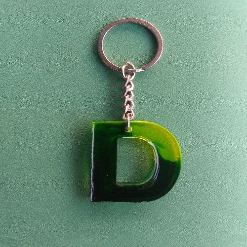 Resin Alphabet keychain ( D)