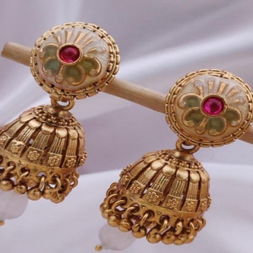 Gold Polish Earring