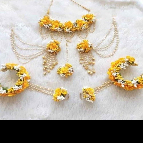 Yellow Bridal Flower Jewellery